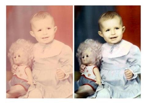 Реставрация старых фотографий, расцветка чёрно-белых снимков