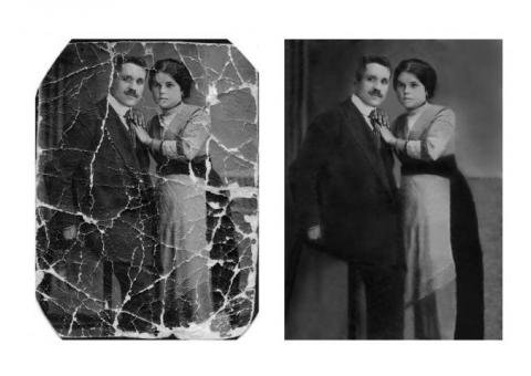 Реставрация старых фотографий, расцветка чёрно-белых снимков