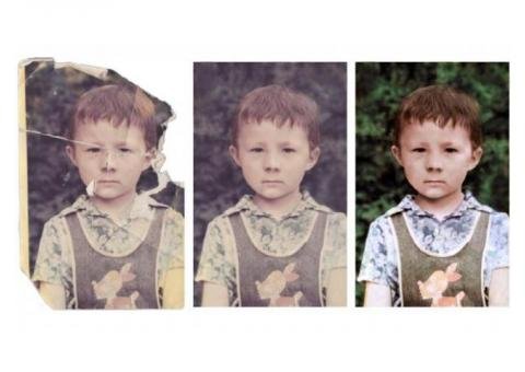 Реставрация старых фотографий, расцветка чёрно-белых снимков