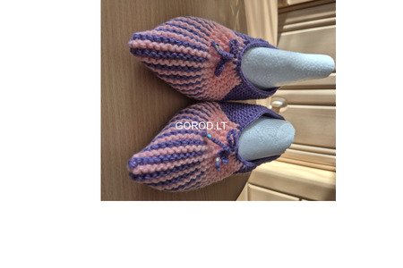 Вязаные тапочки.