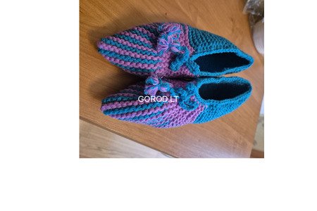 Вязаные тапочки.