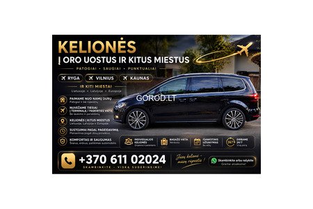 KELIONĖS Į ORO UOSTUS IR KITUS MIESTUS