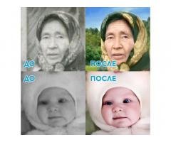 Восстановление фотографий Ч/Б в цвет,суперчёткость